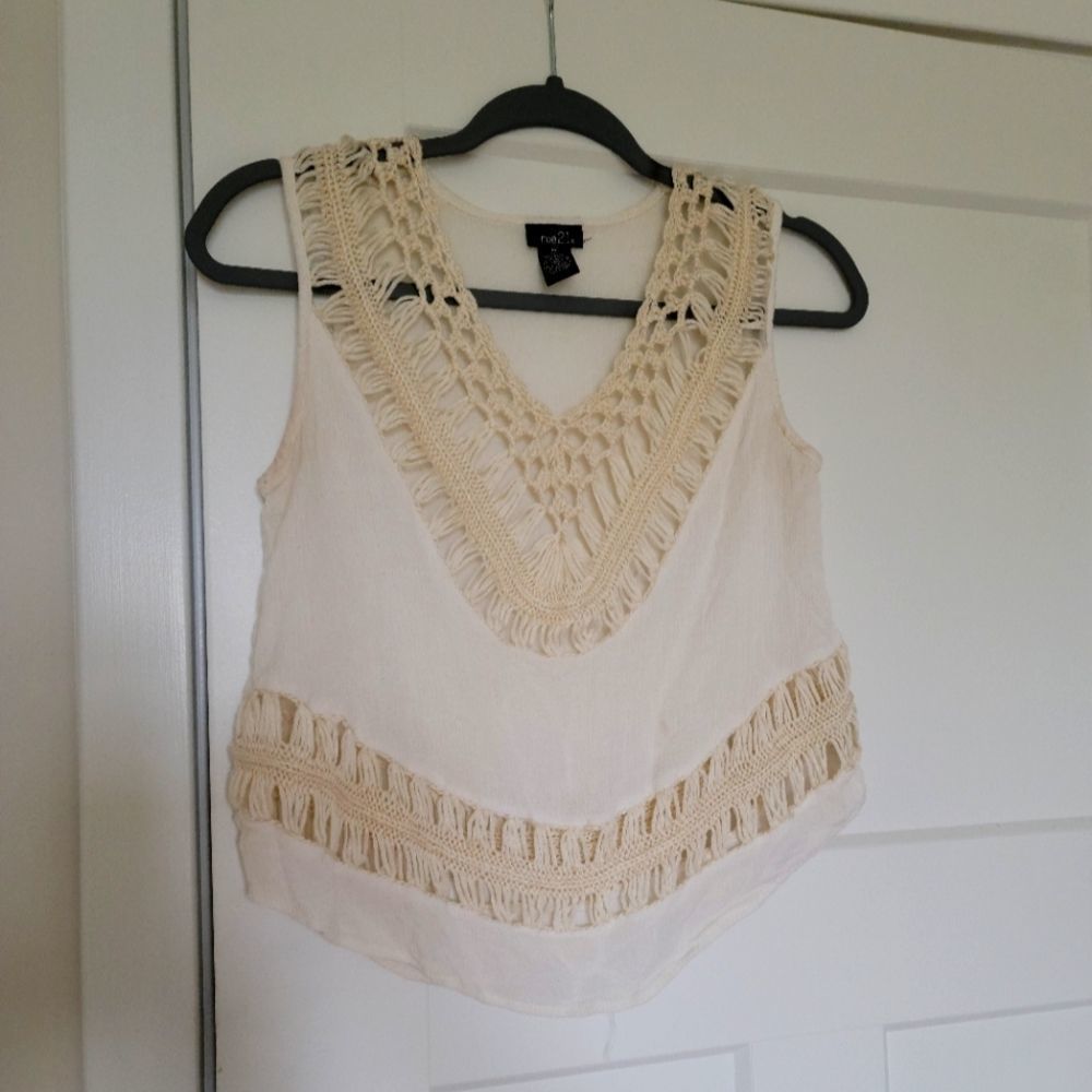 Cream Boho Top 